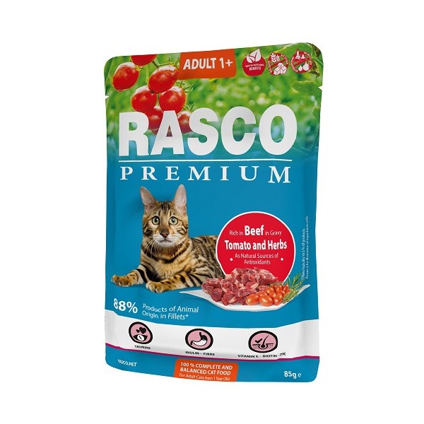 Kapsička Rasco Premium Cat Adult Beef
