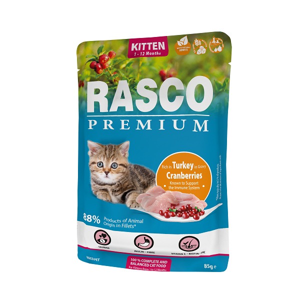 Kapsička Rasco Premium Cat Kitten Turkey