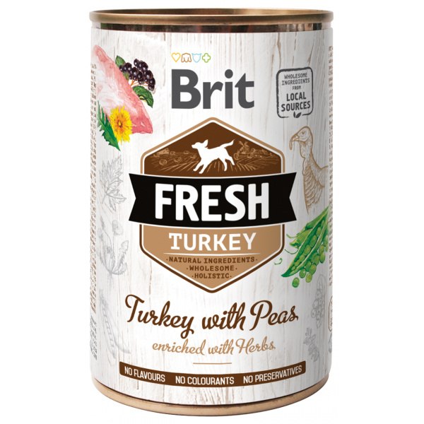 Konzerva Brit Fresh Turkey with Peas