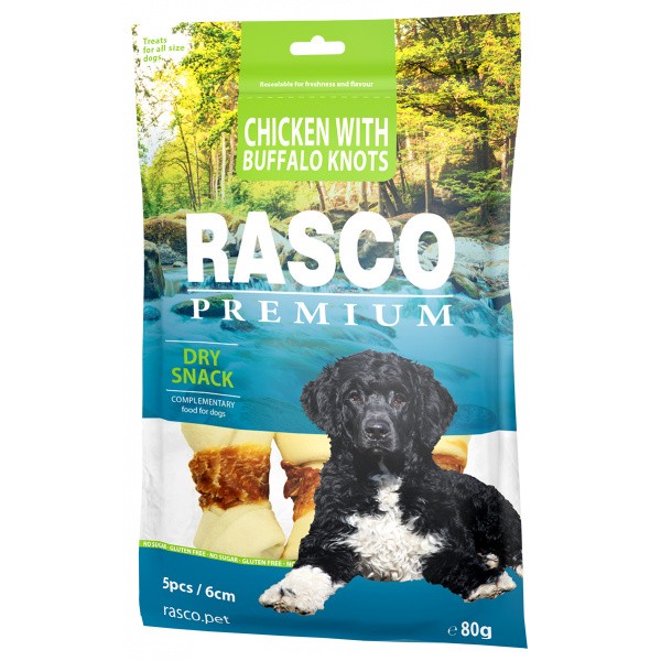Pochoutka Rasco Premium uzly bůvolí obalené