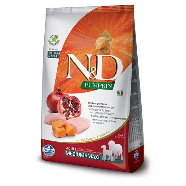 N&D Pumpkin Dog Adult M/L Chicken & Pomegranate