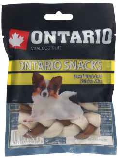 Ontario Rawhide Snack Braided Stick Mix
