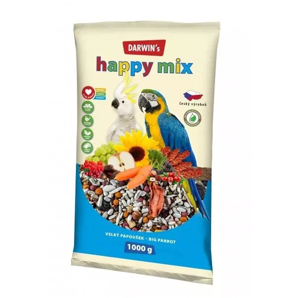 DARWINs - NEW velký papoušek happy mix 1000