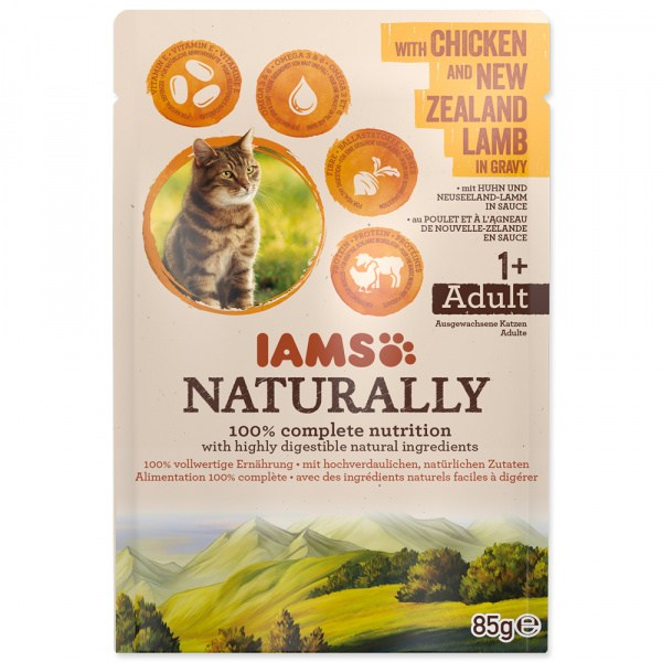 Kapsička IAMS Naturally kuře & jehněčí