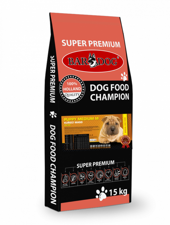 Bardog Super prémiové granule Puppy Medium